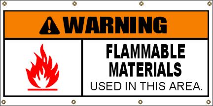 Flammable Materials Banner