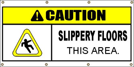 Slippery Floor Banner